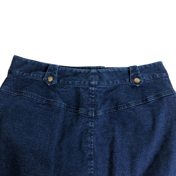 Vintage Westbound Skirt Womens 14 Denim Knee Length Modest Western Pockets Y2K - Picture 6 of 13